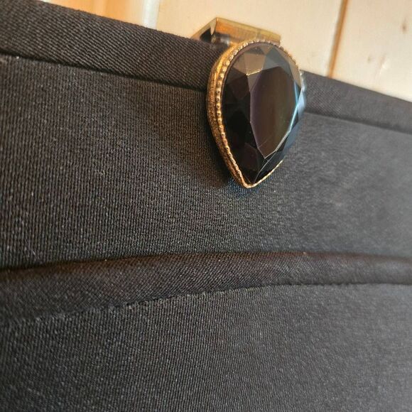 Vintage Black Clutch with Gold Chain - Picture 4 of 12